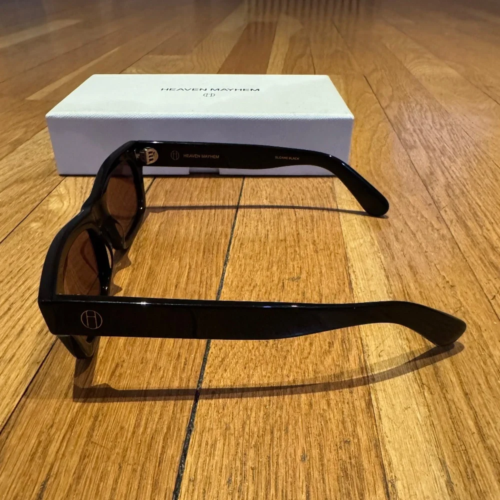 HEAVEN MAYHEM - Sloane Black Acetate Sunglasses - Picture 7 of 10